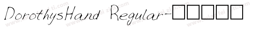 DorothysHand Regular字体转换